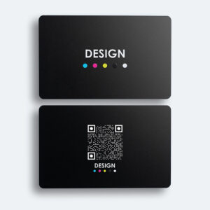 Carte noire personnalisable QR code et puce NFC
