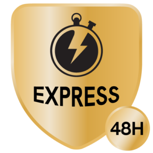 Badge Express 48H avec logo KIPFUL