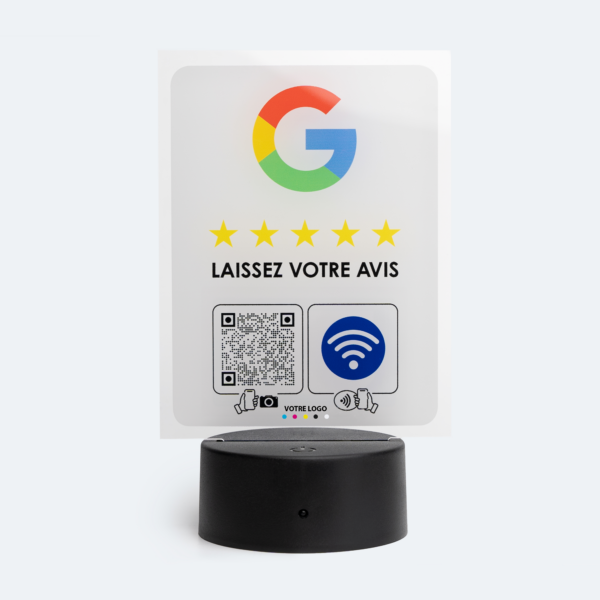 Support Avis Google – Totem LED NFC + QR Code | avis clients – Image 3
